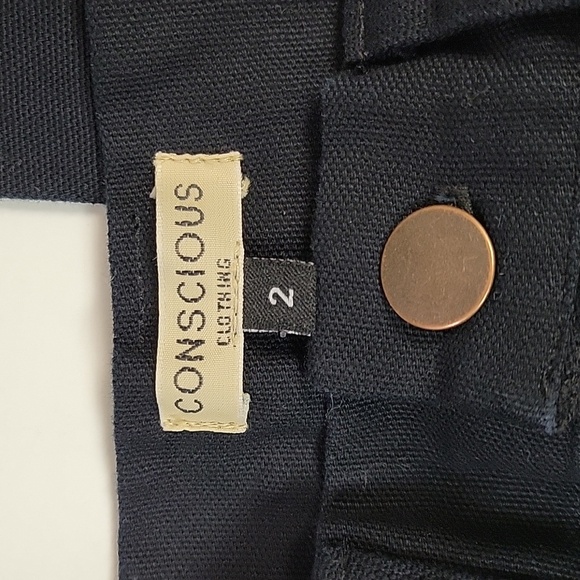 NWT conscious clothing black pants sz 2 - Picture 4 of 5